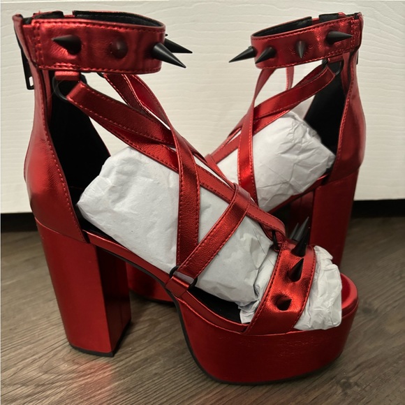 NWOB Dolls Kill / Widow Killing Me Softly Spiked Heels - Picture 3 of 6